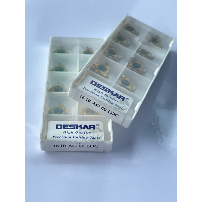 เม็ดมีด INSERTS กลึงเกลียวนอก 16ER AG60,กลึงเกลียวใน16IR AG60 ยี้ห้อDESKARเกรดรวม สีทอง,สีดำ - รูปที่ 7