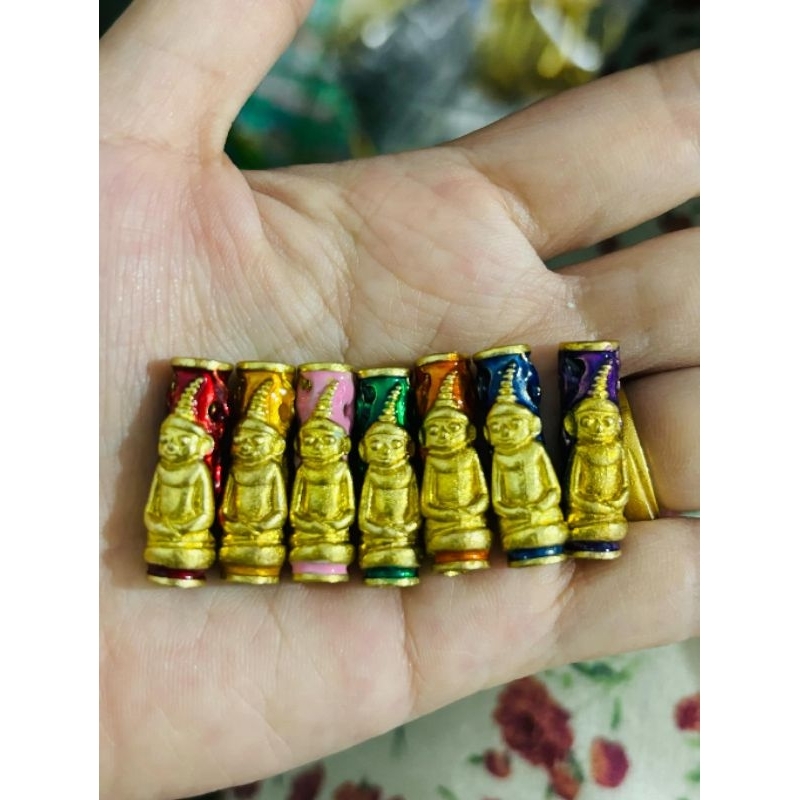 (1อัน)ตะกรุดงั่งลงยา7สี