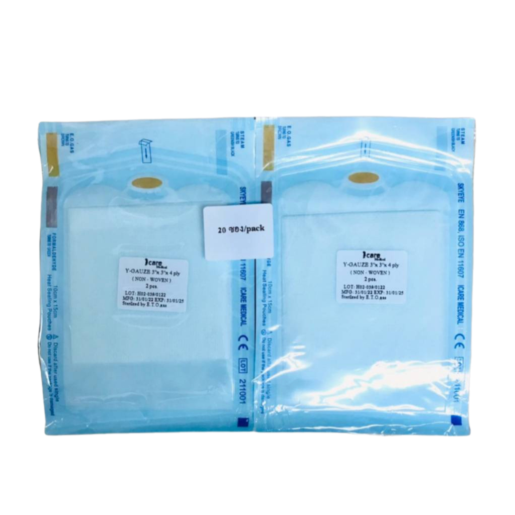 Y-Gauze sterile ผ้าก๊อตรูปตัว Y  วายก๊อซ  20 ซอง หนึ่งซองมี 2 แผ่น - รูปที่ 4