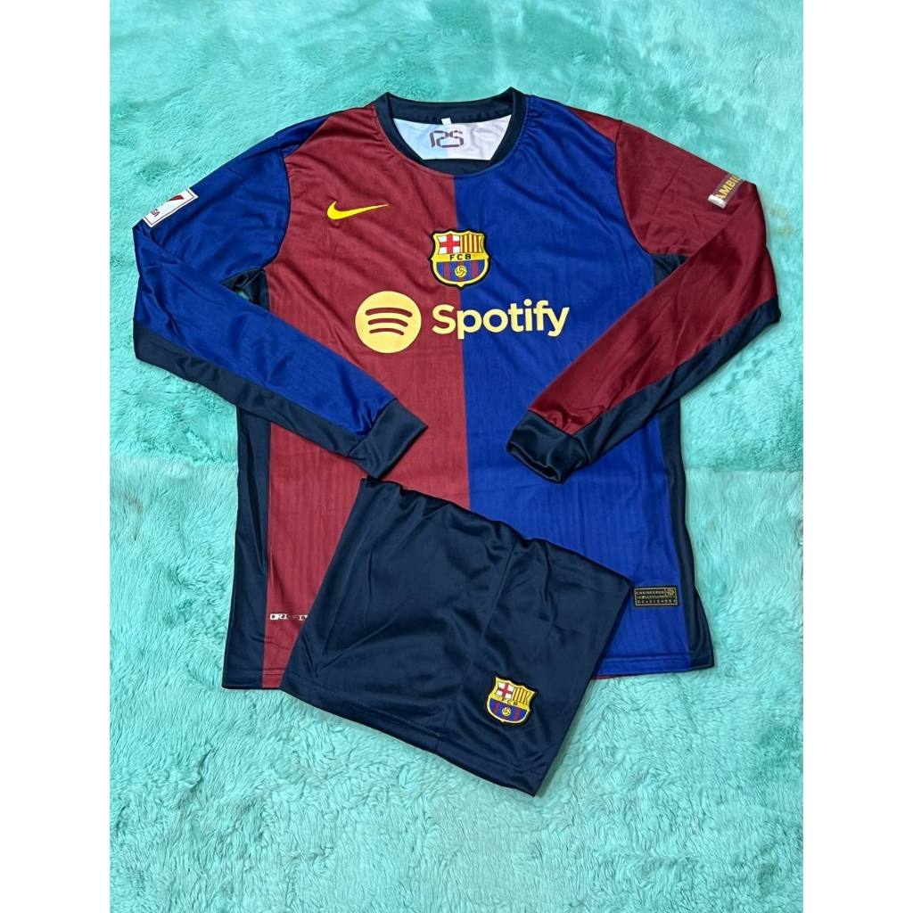 ชุดบอล ทีมบาร์เซโลน่า แขนยาว ปี2024/25 ชุดผู้ใหญ่ ได้ทั้งชุด เสื้อพร้อมกางเกง ใหม่ล่าสุด