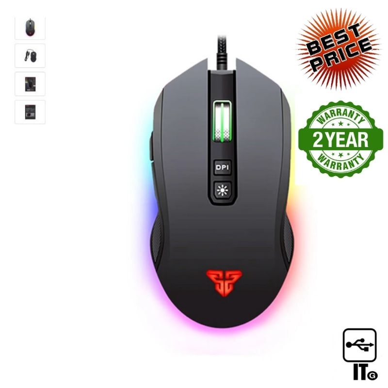 MOUSE FANTECH ZEUS X5S V2 GAMING (BLACK) ประกัน 2Y