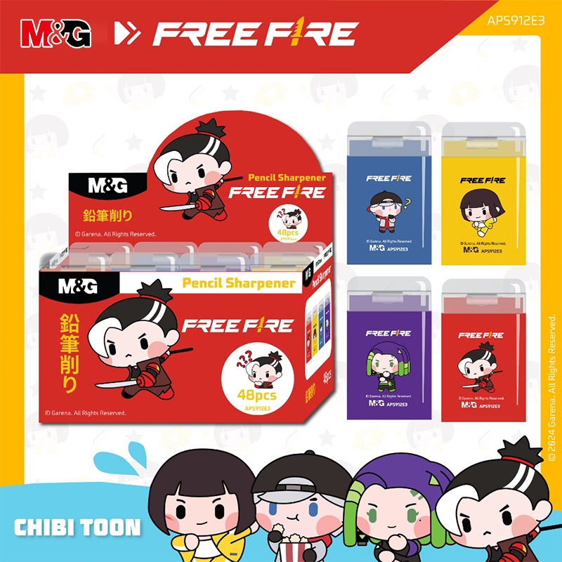 M&G APS912E3 กบเหลาดินสอ Free Fire เครื่องเหลาดินสอขนาดเล็ก กบเหลาดินสอพลาสติก เหมาะสำหรับนักเรียนประถม
