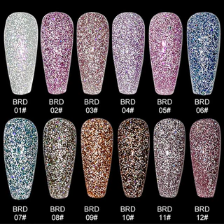 สีทาเล็บเจล AS สกลิตเตอร์ Flash สุดปัง 30 โทนสี ประกายวับทุกองศา BRD Set