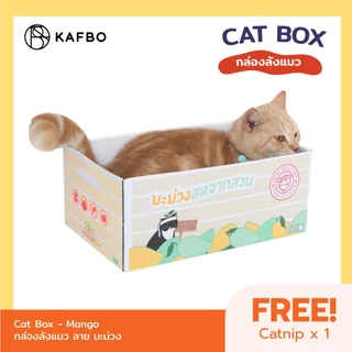 KAFBO Cat box - กล่องมะม่วง กล่องลังแมว บ้านแมว ที่ลับเล็บแมว ที่ฝนเล็บแมว