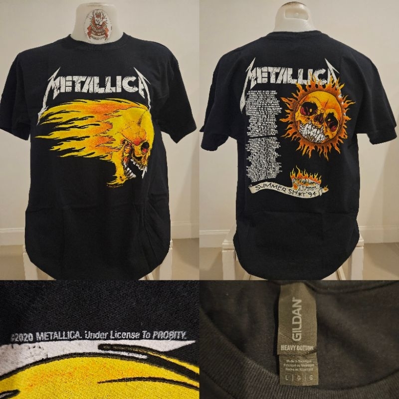 🌍เสื้อวง METALLlCA เสื้อวงงานลิขสิทธิ์แท้ นำเข้า 100% ป้ายGILDAN UK สินค้ามือ1🚩