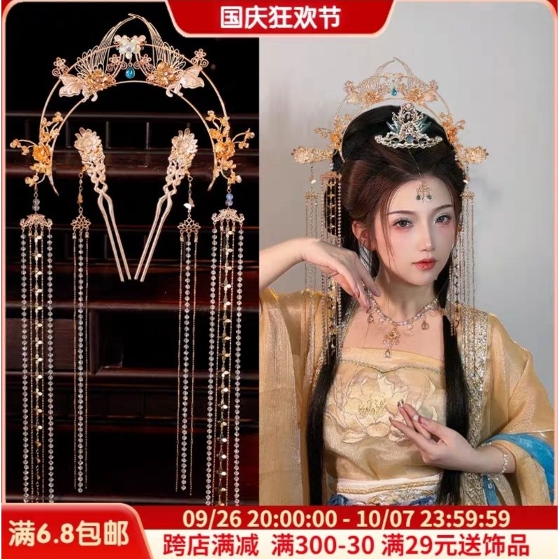 ●○พรีออเดอร์○●  เครื่องหัวเทพเซียนจีนโบราณ(ไม่มีมงกุฎตรงกลาง) | wanwan.pita ร้านชุดจีนโบราณ |