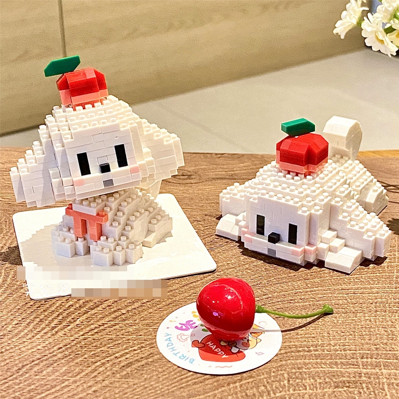 ของเล่นบล็อกตัวต่อ บล็อกตัวต่อ รูปสัตว์เลี้ยง สุนัขน่ารัก บล็อกตัวต่อ DIY ของเล่นเสริมการเรียนรู้ สําหรับเด็ก