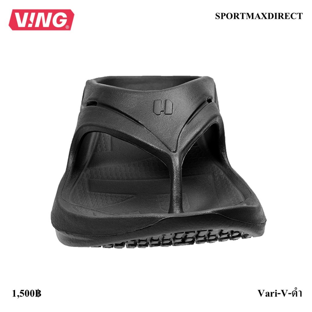 VING VARI-V Recovery Sandals Jet Black รองเท้าแตะใส่วิ่งออกกำลังกาย รองเท้าแตะฟื้นฟู/รองเท้าแตะเพื่อสุขภาพ (Vari-V-ดำ)