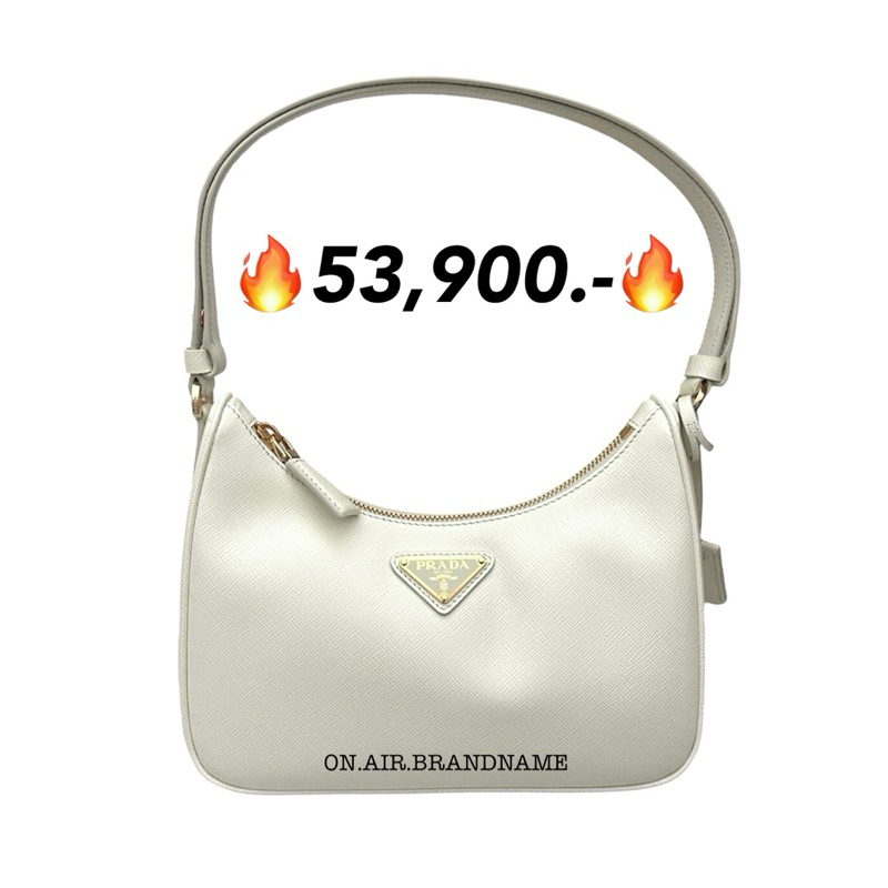 New prada re-edition saffiano leather mini bag สีขาวน่ารักมาก