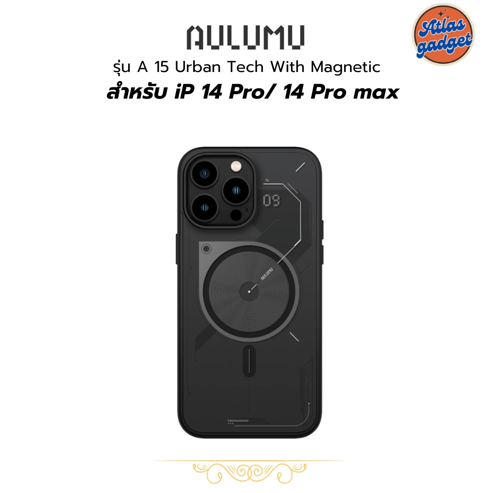 Aulumu รุ่น A 15 Urban Tech with MagSafe เคส iPhone 14 Pro / 14 Pro Max