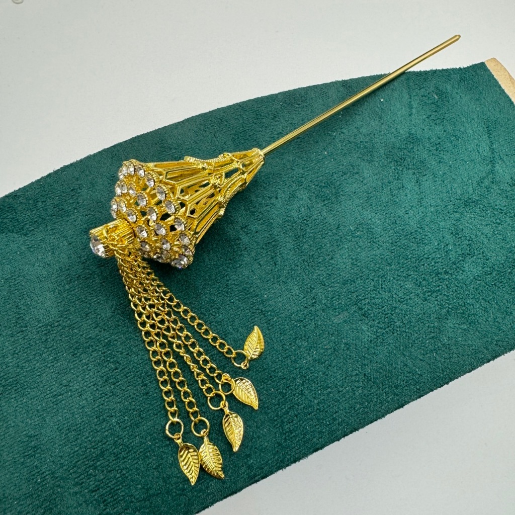 ปิ่นปักผมระย้า สีเงินและสีทอง ปิ่นภาคเหนือ เหมาะกับทุกเทศกาล ปีใหม่ ลอยกระทง