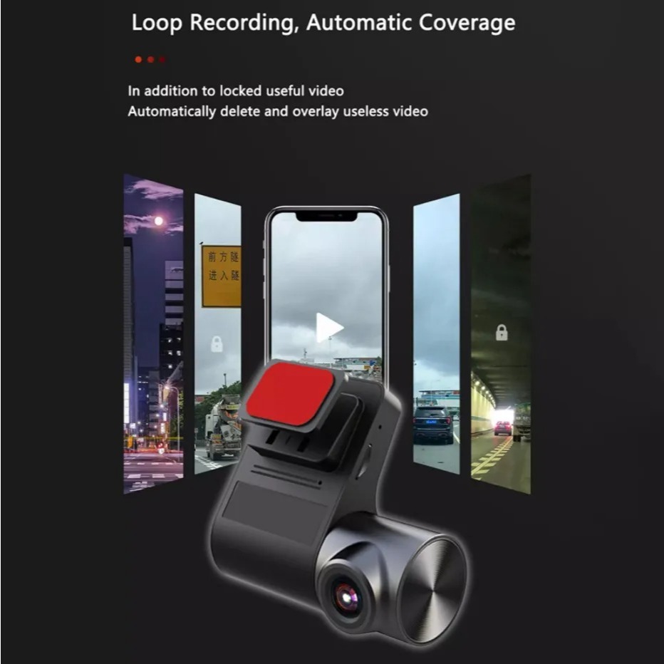 กล้องติดรถยนต์ V2 WiFi Dash CAM 1080p ดูผ่าน App มุมกว้าง 150 องศา