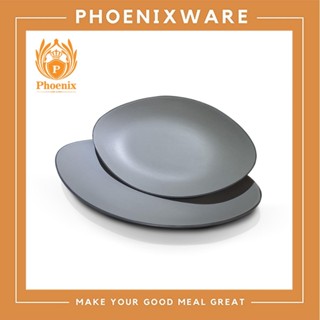 จานรี รักบี้ 11.5-13.5 นิ้ว เมลามีน สีเทา Luxxe L300511 L300…