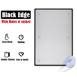 พร้อมส่ง>> ม่านบังแดด ขนาด70x60-250/75x60-250cm. แผ่นฉนวนกันความร้อน 2ด้านหนา 5มม. ฟิล์มบังแดดอลูมิเนียมฟอยล์หนา