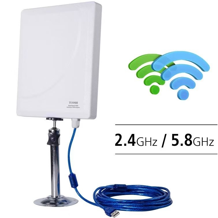 USB Wifi Adapter 600Mbps 2.4G+5GHz Dual-Band Support 802.11AC ตัวรับ Wifi ระยะไกล สัญญาณแรงสุดๆ Melo