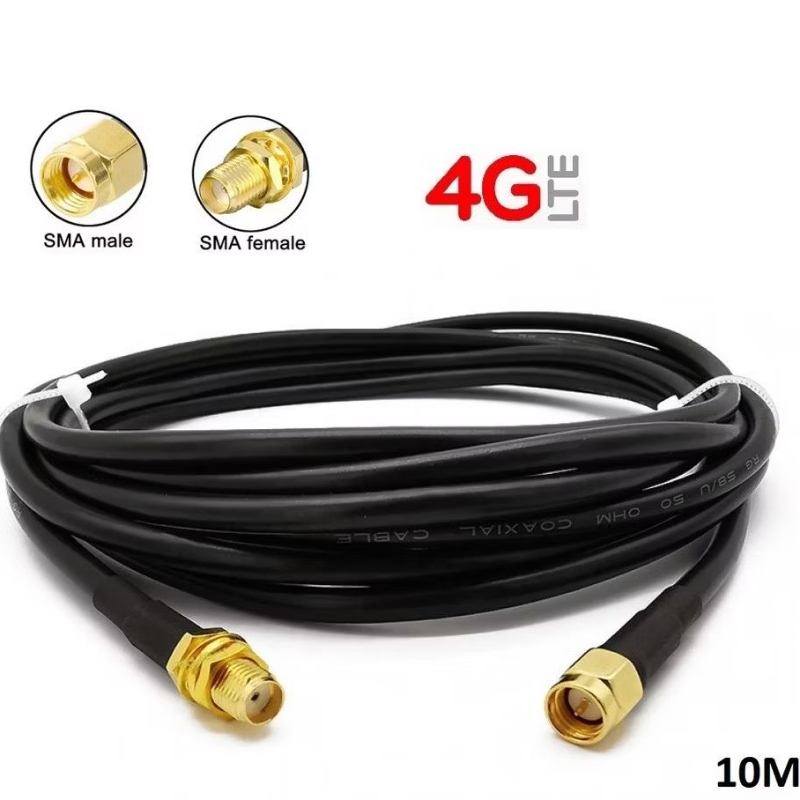 สายอากาศ PR-SMA 4G Cable Low Loss 10 เมตร 4G  Router 4G Antenna Extension Cable