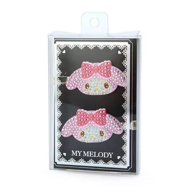 แท้ กิ๊บเพชรล้วน Sanrio Hair Clip กิ๊บติดผม ของแท้จากญี่ปุ่น 100% คิตตี้ My melody Kuromi - รูปที่ 2