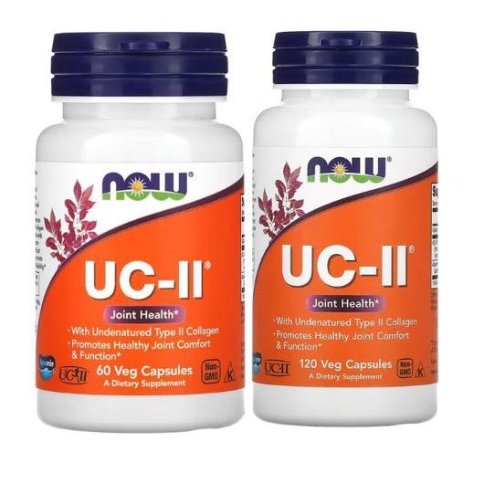 (ส่งออกภายในวัน) NOW Foods, UC-II Joint Health with Undenatured Type II Collagen, 60/120 Capsules