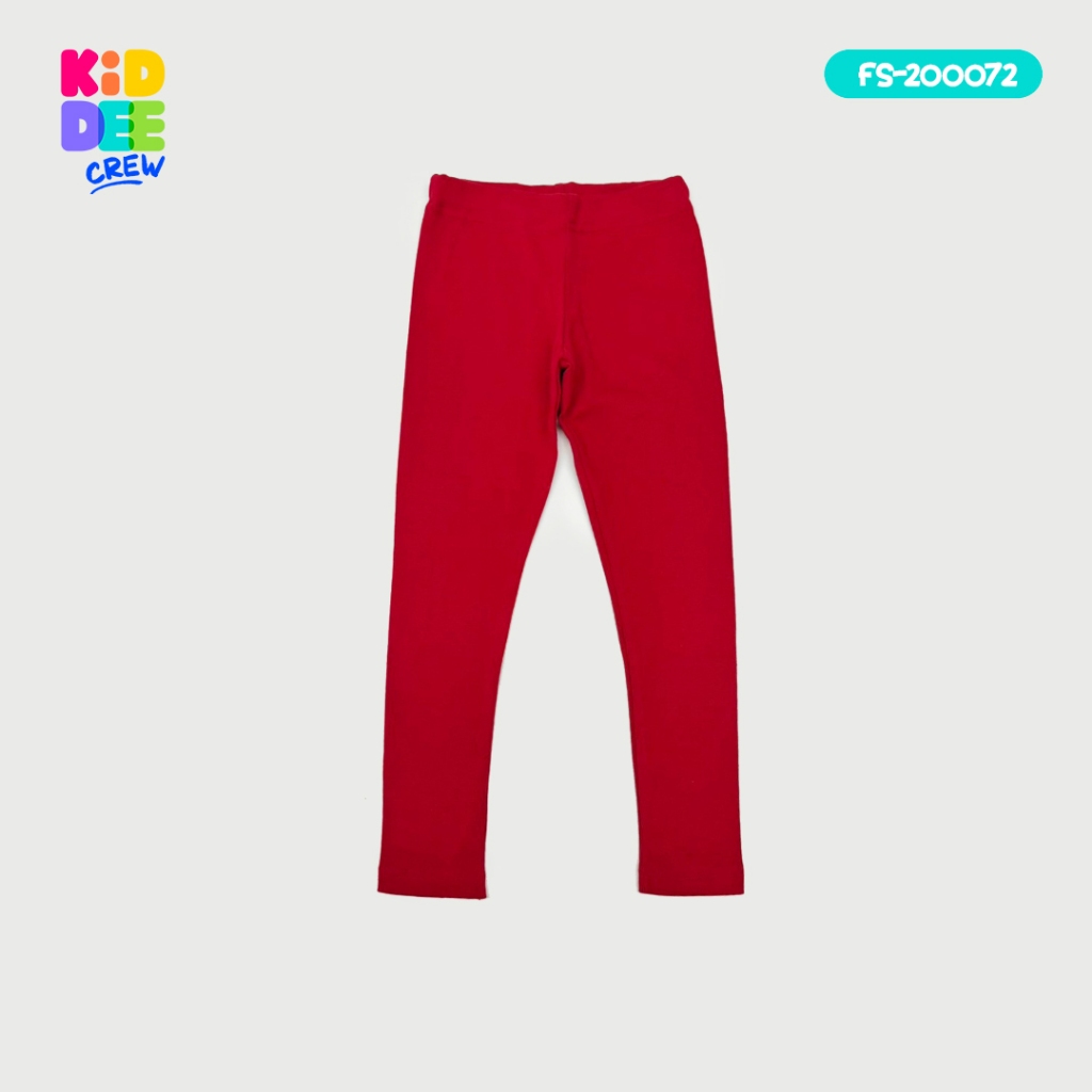 KiddeeCrew เลกกิ้งเด็ก สีแดง เหมาะสำหรับอายุ 1-10 ปี ใส่ได้ทั้งเด็กชายและเด็กหญิง