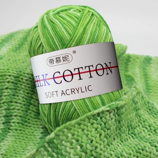 ไหมพรมคอดตอลนม3ply สีแบบทูโทน มากกว่า10สี ไหมเนื้อนุ่ม 100%Cotton ถักง่ายเนื้อลื่นนุ่ม พร้อมส่ง