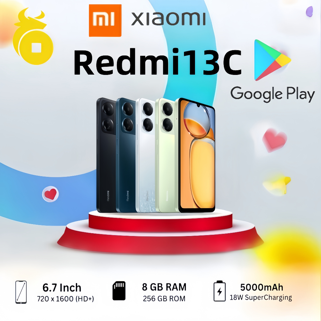 Xiaomi Redmi 13C 5G แรม 8GB+256GB โทรศัพท์มือถือ แบตเตอรี่ 5000mAh รับประกัน 12 เดือน