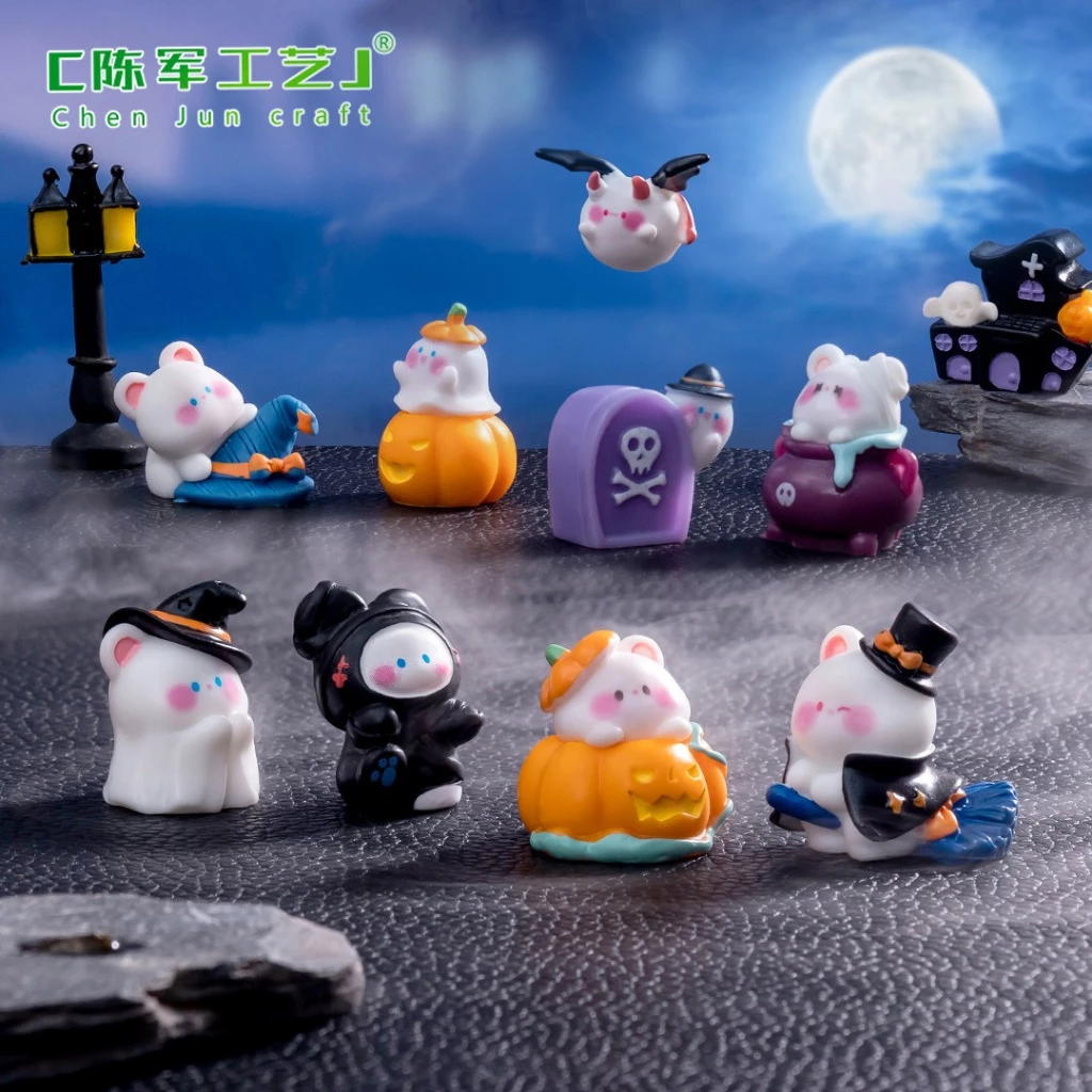A020 ตุ๊กตาจิ๋ว ชุดผีน้อย ฮาลาวีน Halloween สำหรับตกแต่งสวนถาด แต่งสวนจิ๋ว บ้าน เค้ก ของขวัญ