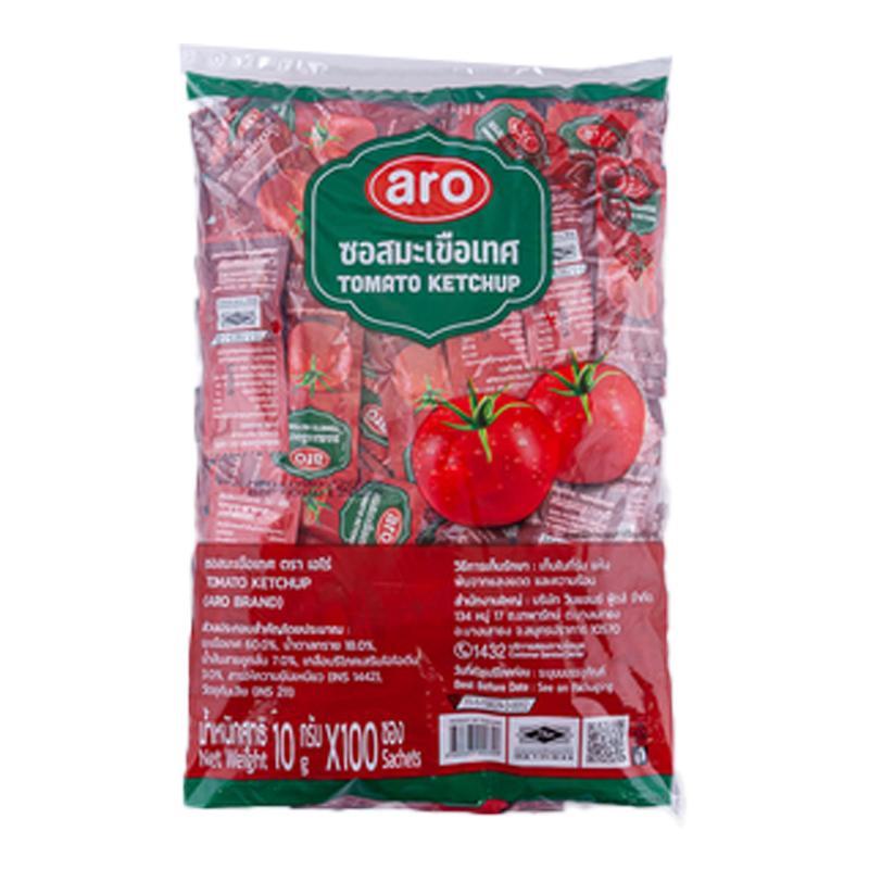 เอโร่ ซอสมะเขือเทศแบบซอง 10 กรัม x 100 ซอง / aro Tomato Sauce 10 g. x 100 sachets