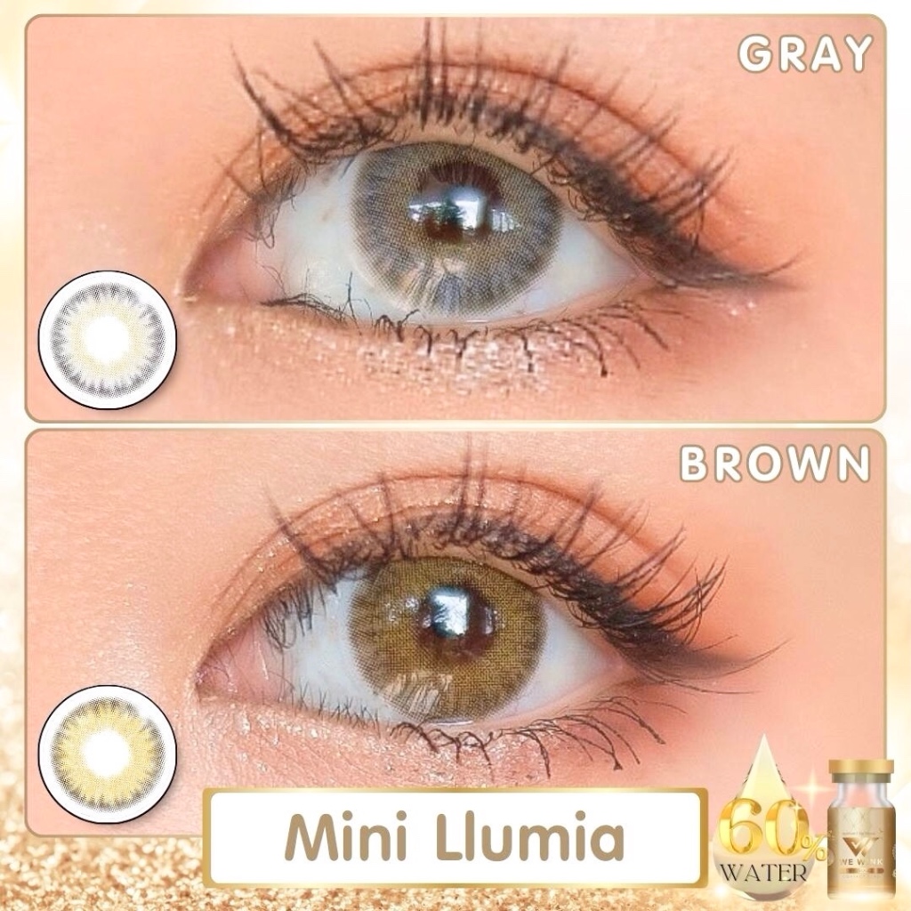 ✨Mini Llumia : We Wink ไฮโดรเจล ค่าอมน้ำ 60 สายตาปกติ ถึง -10.00 Dia 14.0 Size S