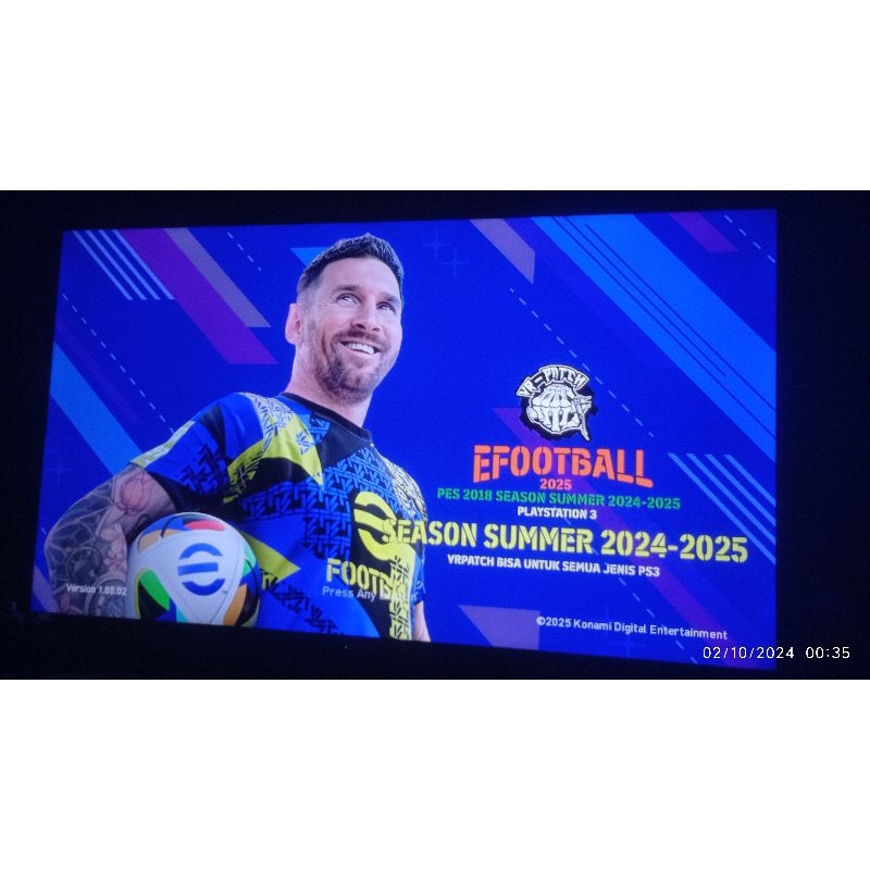 Ps3 เกมส์Pes2025 VR Summer2025 บรรจุไฟล์ลง Flash drive