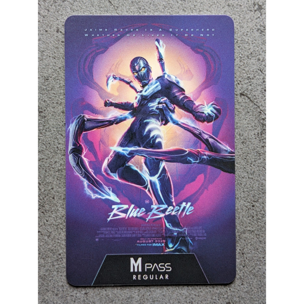 บัตรสะสม ลายหนัง Major Mpass Blue Beetle บัตรใช้สะสมอย่างเดียว สภาพสวย