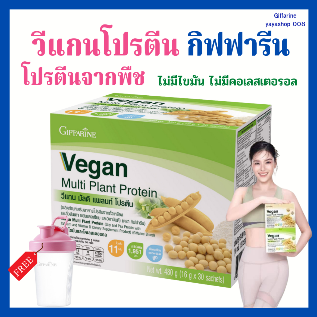 โปรตีน โปรตีนพืช โปรตีนกิฟฟารีน วีแกน มัลติ แพลนท์ โปรตีน กิฟฟารีน โปรตีนจากพืช กิฟฟารีนของแท้