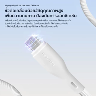 [รับประกัน 24 เดือน] RANDY Micro เป็น Usb สายข้อมูล สายชาร์จเร็ว USB 3A 1M 2M วัสดุทนไฟ การชาร์จรวดเร็วและปลอดภัย