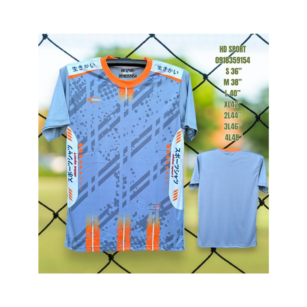 เสื้อกีฬา เเอ๊บบ้า AB-888 ผ้าไมโครเตอร์เกรดพรีเมี่ยม เสื้อบอล วิ่งออกกำลังกาย สีสันสดใส สวยงาม แห้งเ
