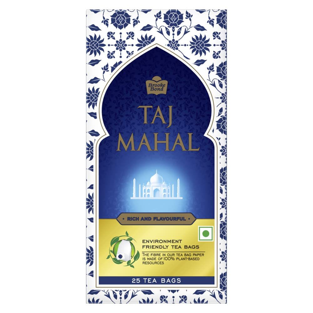 Taj Mahal Brooke Bond, 25 Tea Bags, 47.5 Grams (1.9 g each),