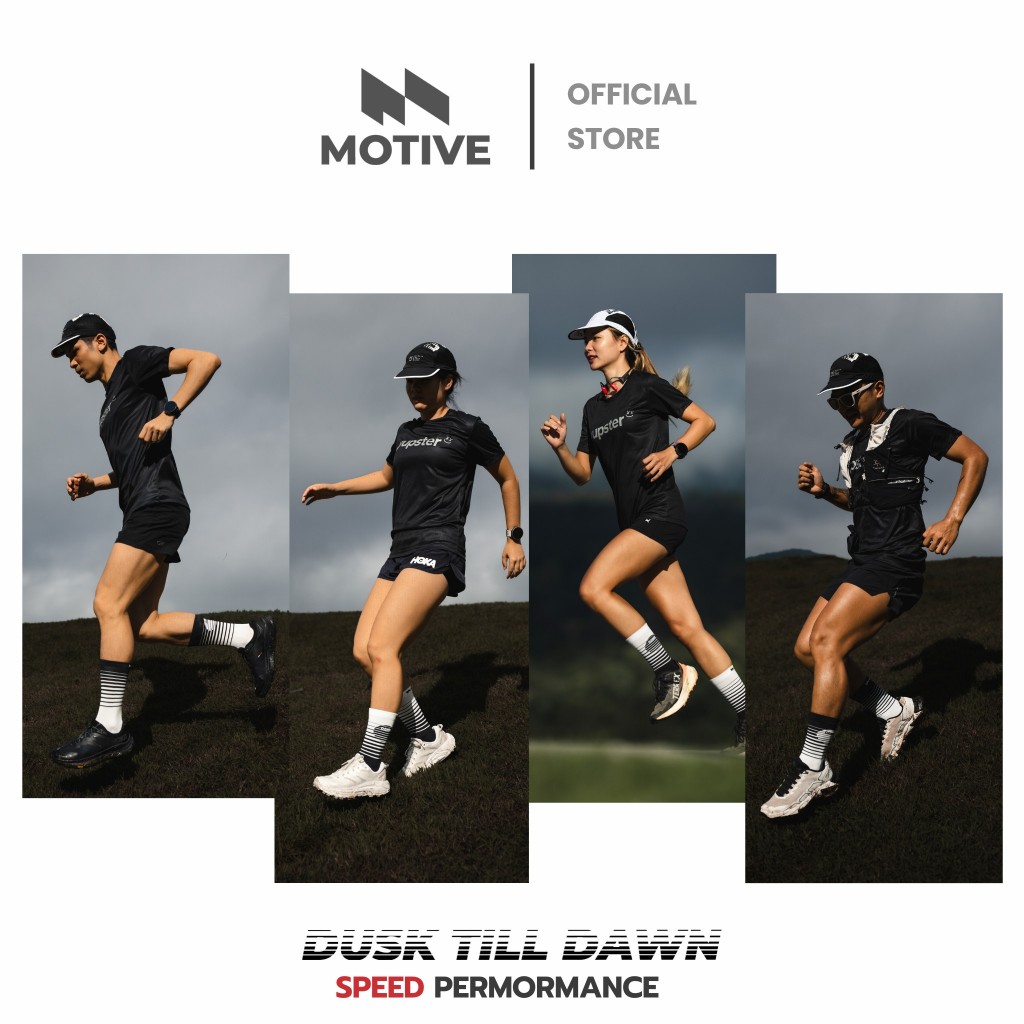 MOTIVE SOCK ถุงเท้าวิ่ง รุ่น Dusk Till Dawn – SPEED PERFORMANCE ระดับหน้าแข้ง ถุงเท้ากีฬา ถุงเท้าวิ่ง