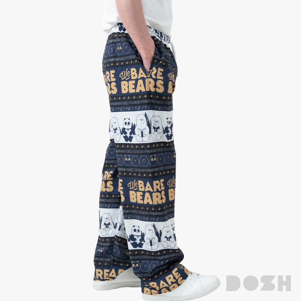 DOSH MEN'S LAY PANTS WE BARE BEARS กางเกงเลผ้าไหมอิตาลีผู้ใหญ่ DBBML5001-NV1 (XS-XL)