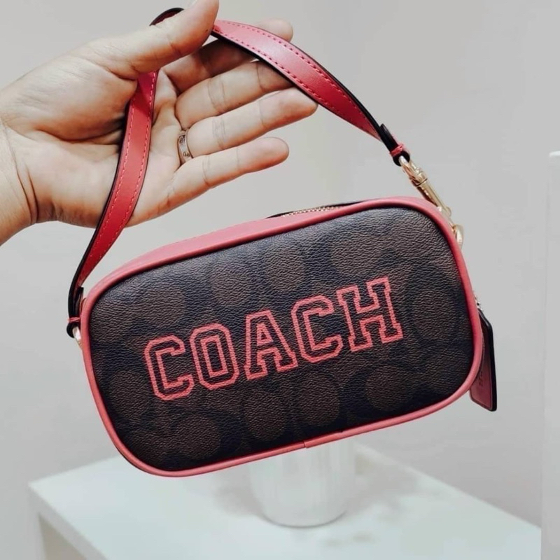 พร้อมส่ง 🛍️Coach CB851 Jamie Wristlet In Signature Canvas