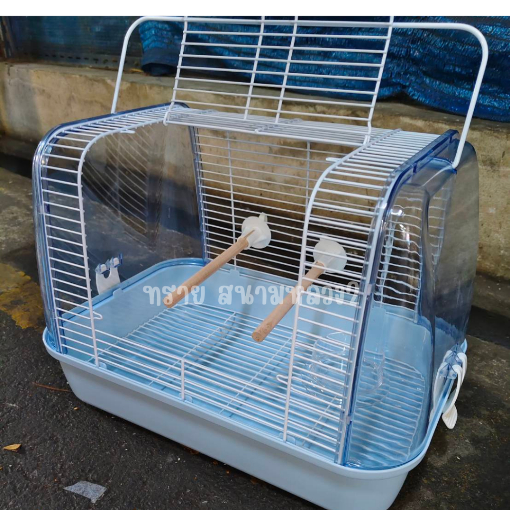 **มีตะแกรงรองพื้น**กรงพกพา  กรงนกแก้ว แฮมเตอร์ ชูการ์ กระรอก ดอร์เมาส์ - รูปที่ 4