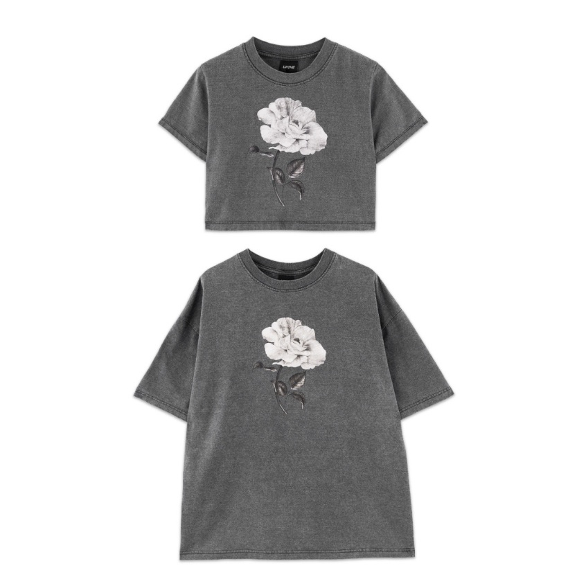 URTHE - เสื้อยืด เเขนสั้น ผ้าฟอก รุ่น AROSE