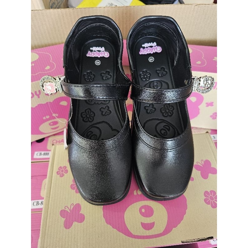 CB888รองเท้านักเรียนหญิงเด็กโตยี่ห้อแชปปี้เบอร์34-42