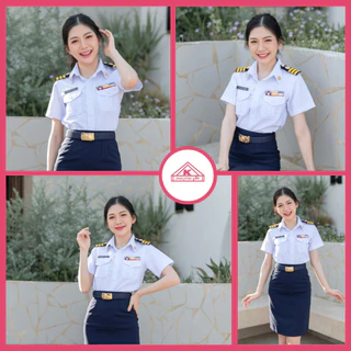 ชุดครูเอกชนหญิง คอเชิ้ตแขนสั้น+กระโปรง(ขายแยกชิ้น)