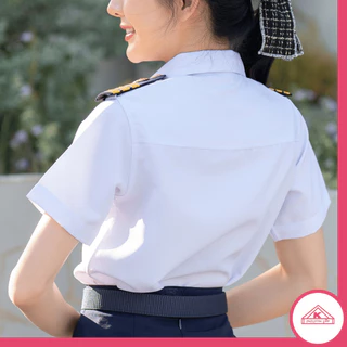 ชุดครูเอกชนหญิง คอเชิ้ตแขนสั้น+กระโปรง(ขายแยกชิ้น)