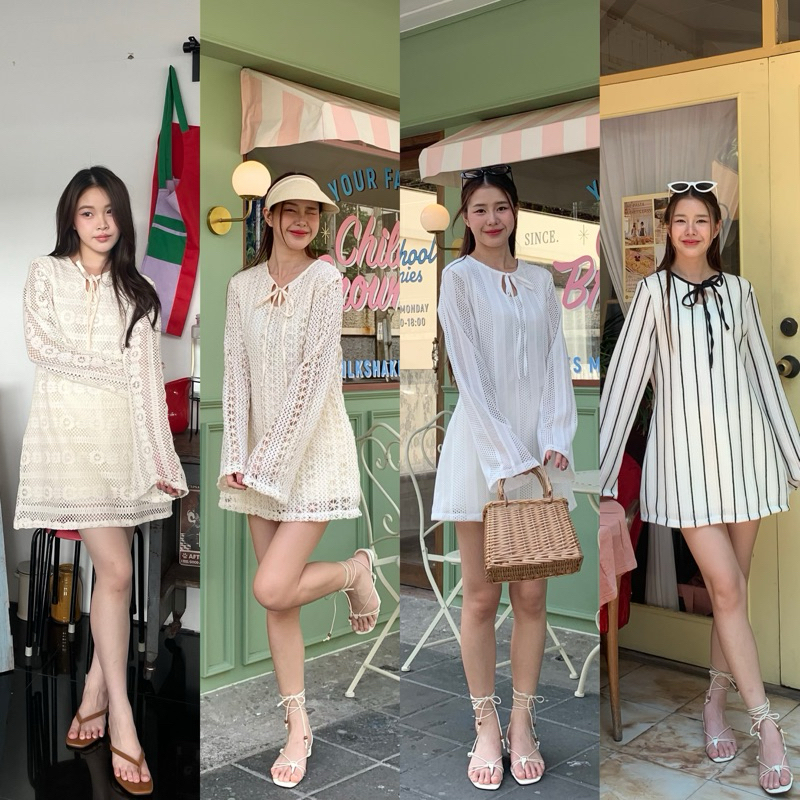 3pcs.basket "D2410" Posey mini dress มินิเดรส