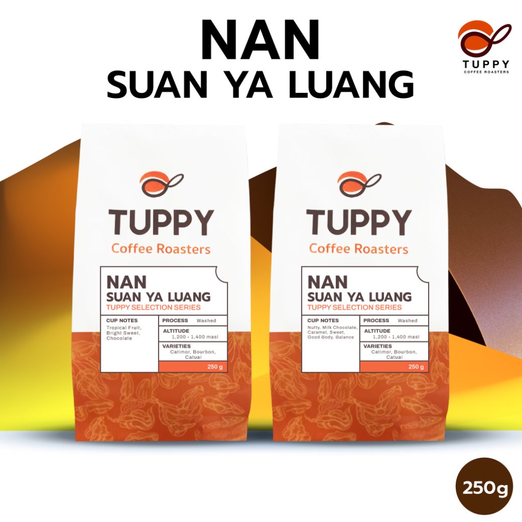 TUPPY COFFEE : เมล็ดกาแฟคั่ว Nan Suan Ya Luang (Washed) 250 g