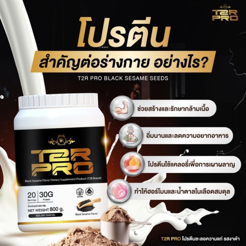 T2R PRO อาหารเสริมโปรตีนจากพืช