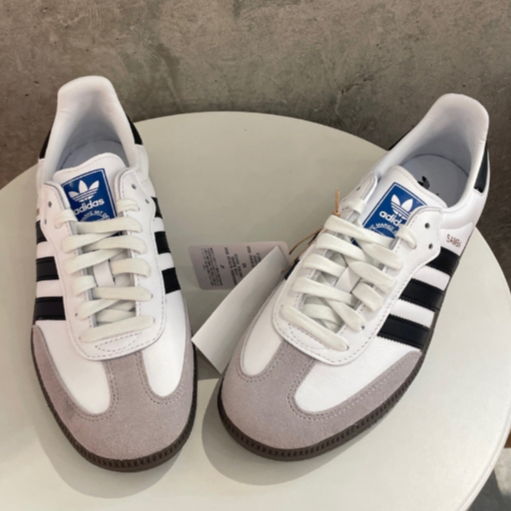（ของแท้ 100 %）adidas originals Samba OG B75806 white/สีขาวดำ