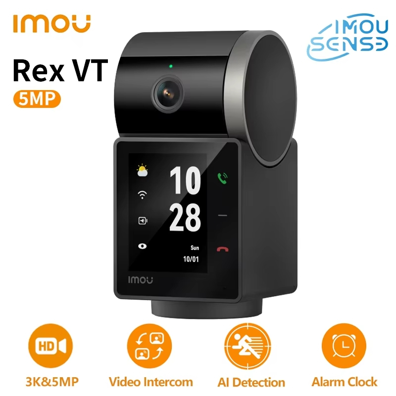 กล้องวงจรปิด IMOU REX VT PRO 5MP 3K WiFi PTZ หมุนได้ One-touch วิดีโอคอลแบบ 2 ทาง มีแบตในตัว ประกัน 2 ปี
