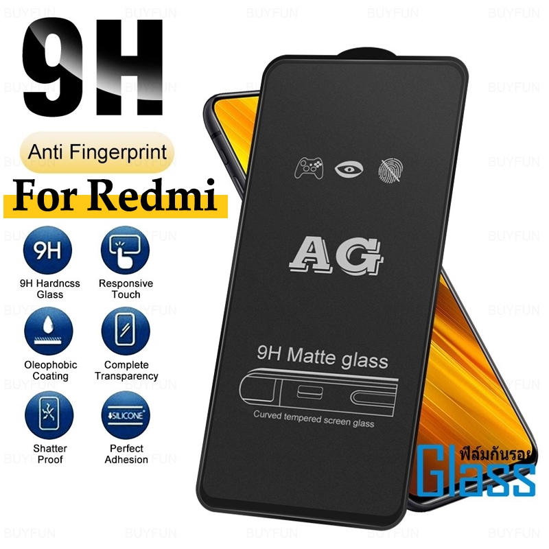 AGฟิล์มกระจกด้านสำหรับ Redmi Note 13 Pro 13C Note 11 10 9 8 Pro 12 Pro Max Redmi A3 9A 10C 10A 12C 9