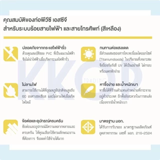 [สีเหลือง] ข้อต่อเข้ากล่อง พีวีซี PVC สีเหลือง SCG เอสซีจี ขนาด 3/8" - 1" (3หุน - 1นิ้ว)