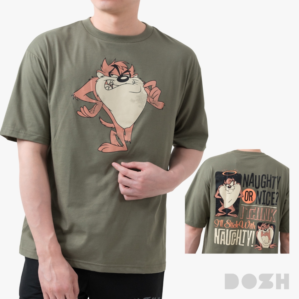 DOSH-UT OVERSIZED T-SHIRTS LOONEY TUNES เสื้อยืดโอเวอร์ไซส์ FLLTMT5006-OG